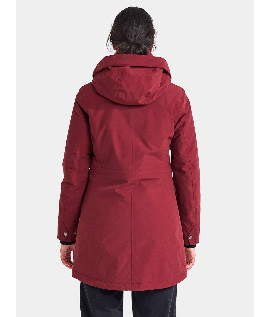 Купить куртка женская didriksons sanna wns parka, 446 красный бархат,  503450, цена в интернет магазине Навелосипеде.рф